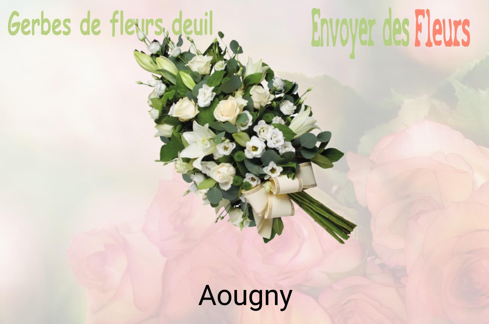 Gerbe de fleurs de deuil livrée à Aougny